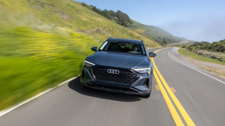 2024 Audi Q8 E Tron action front high1