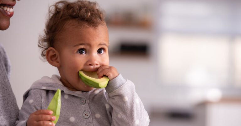 portrait of hungry baby