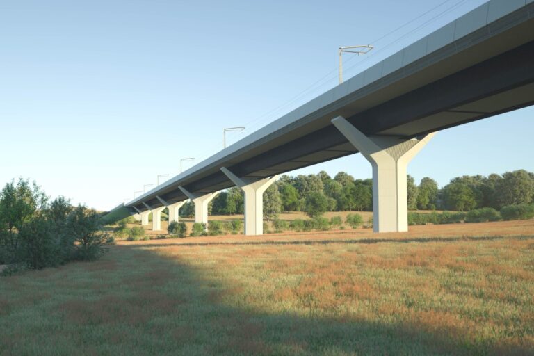 hs2 wendover viaduct close up cgi
