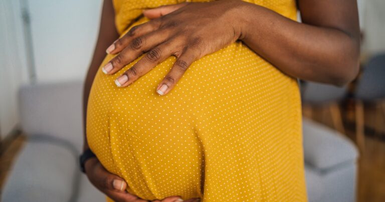 close up of pregnant